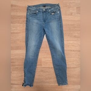 TRUE RELIGION HALLE Crop Ankle Super Skinny Jeans Women Size 31 DZ6590